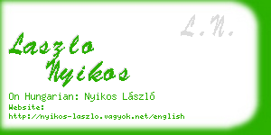 laszlo nyikos business card