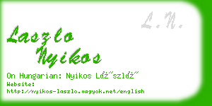 laszlo nyikos business card